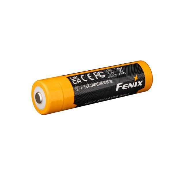 Акумулятор 18650 Fenix ​​ARB-L18-4000U із зарядкою Type-C (Чорно-жовтий)
