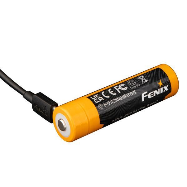 Акумулятор 18650 Fenix ​​ARB-L18-4000U із зарядкою Type-C (Чорно-жовтий)