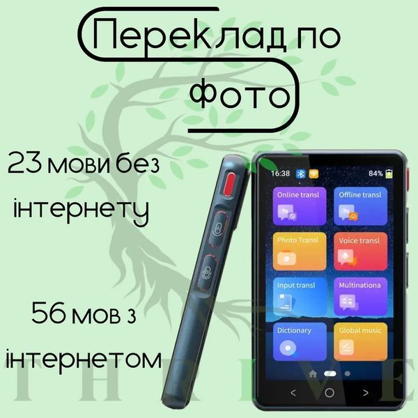 Голосовой электронный переводчик AI Translator P40 (135 языков) 1500 мАч Wi-Fi Bluetooth