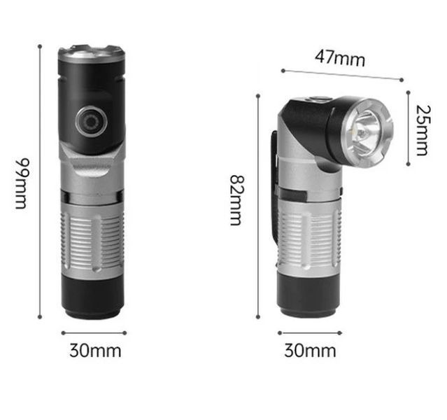 Фонарь с клипсой Naturehike CNK2450ZM013 430лм (4 режима) Черно-серый