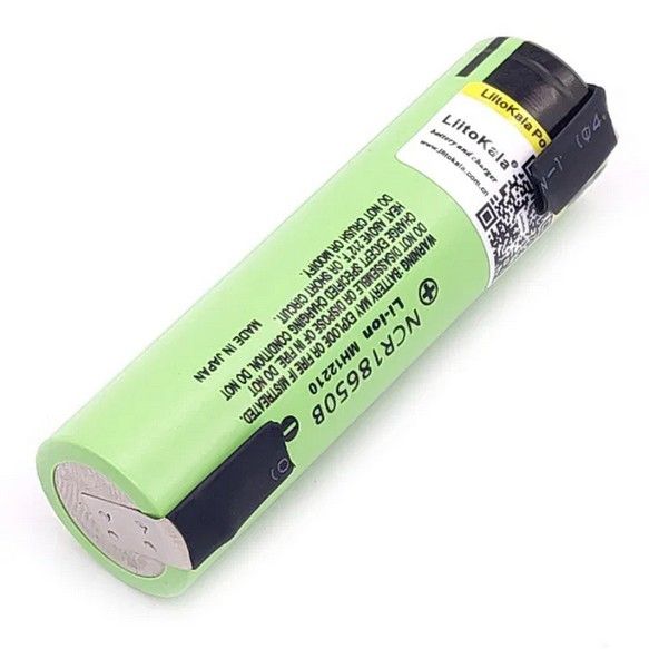 Аккумулятор с никелевыми контактами Panasonic Liitokala NCR18650B 3400mAh 3.7V (с напайками)