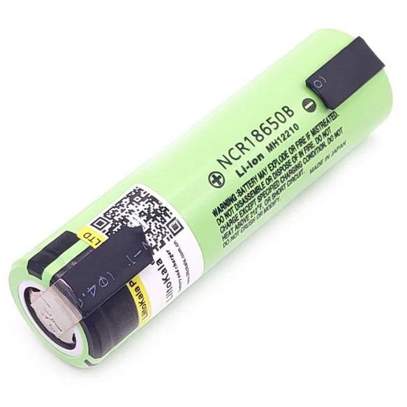 Аккумулятор с никелевыми контактами Panasonic Liitokala NCR18650B 3400mAh 3.7V (с напайками)