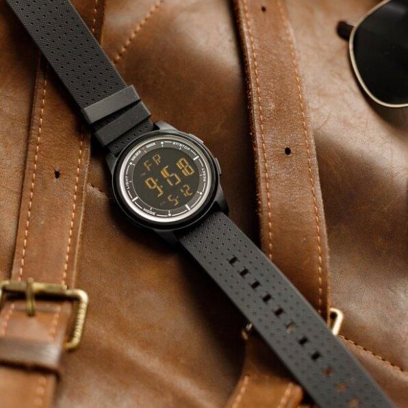 Годинник чоловічий водостійкий тактичний GoldenHour Water Metal Black (2 ремінці)