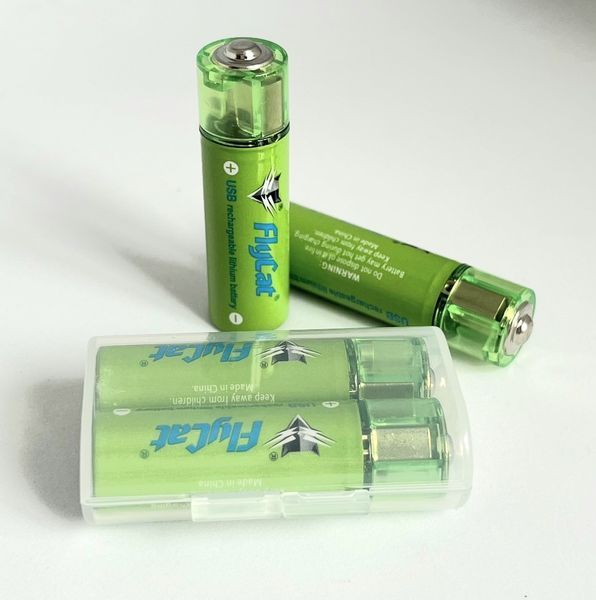 Акумулятор USB FluCat AA 1.5V 1450 mAh 2 шт. в комплекті