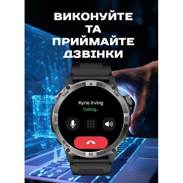 Умные часы North Edge GPS Smart Titan с компасом Черный