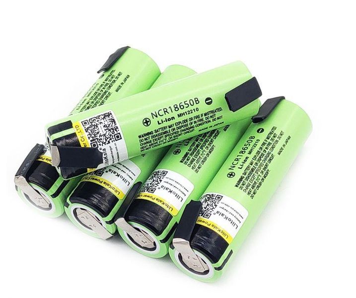 Аккумулятор с никелевыми контактами Panasonic Liitokala NCR18650B 3400mAh 3.7V (с напайками)