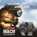 Мужские водостойкие тактические часы North Edge Mach New (Черные)