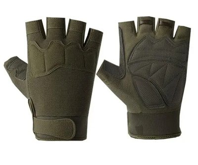 Тактические перчатки без пальцев (размер L) на липучке FQTAC039 Зеленый