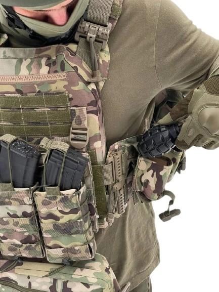 Комплект плитоноски з підсумками та напашником, швидким скиданням (без плит) Мультикам