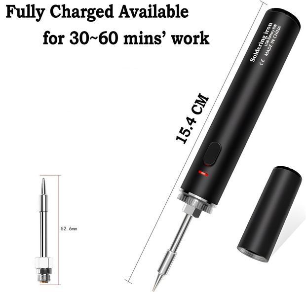 Паяльник акумуляторний Soldering Iron 8W USB з 1 жалом