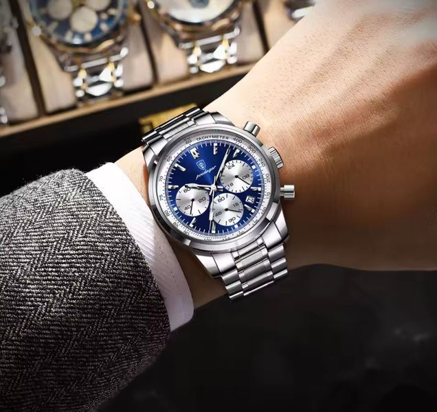 Часы мужские наручные Poedagar Petros Silver Серебристый