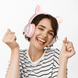 Накладные наушники Hoco W36 Cat ear headphones + микрофон Розовый