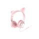 Накладные наушники Hoco W36 Cat ear headphones + микрофон Розовый