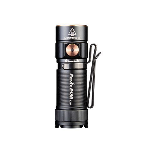 Ручной мини фонарик Fenix E18R V2.0 1200лм USB Type-C с магнитом (Черный)