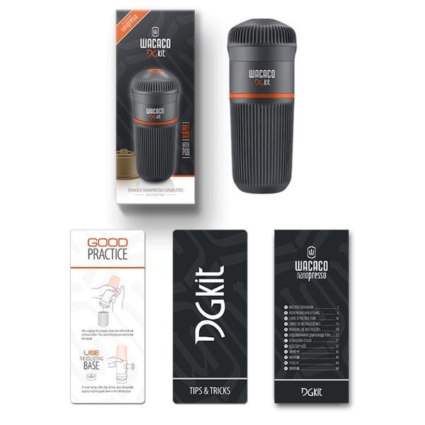 Набір аксесуарів DG Kit 140мл для кавоварки Wacaco Nanopresso чашка та адаптер для капсул Чорний