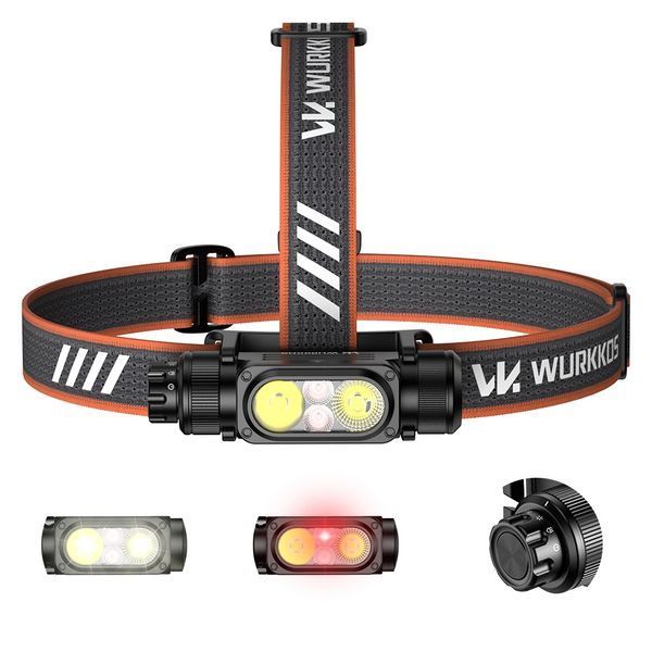 Налобний ліхтар Wurkkos HD17 SST40 2500 лм 220 м Magnet EDC USB-C АКБ 3000 mAh (червоне світло)