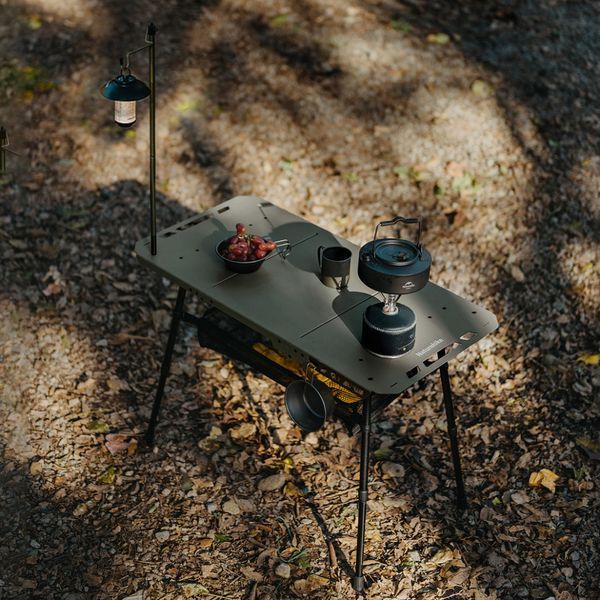 Стіл складаний Naturehike CNK2450JJ025 (80х40 см) алюміній Оливковий