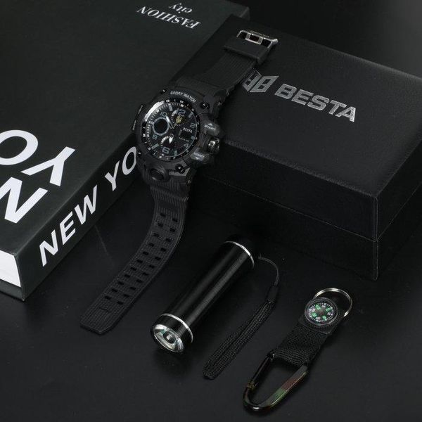 Мужские наручные часы Besta Box Peremoga Light с компасом + подарочный набор