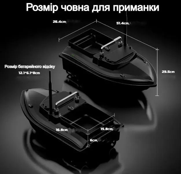 Карповий кораблик V-050 акумулятор 12000 mAh для прикорму Камуфляж