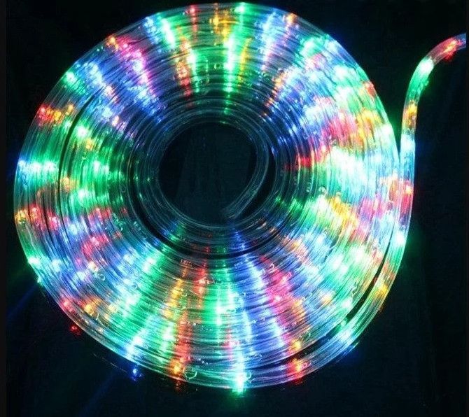 Светодиодная гирлянда Дюралайт в шланге 20м c RGB контролером на 220V Мультицвет