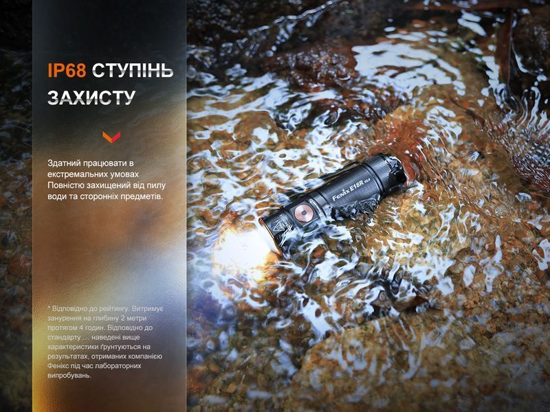 Ручной мини фонарик Fenix E18R V2.0 1200лм USB Type-C с магнитом (Черный)