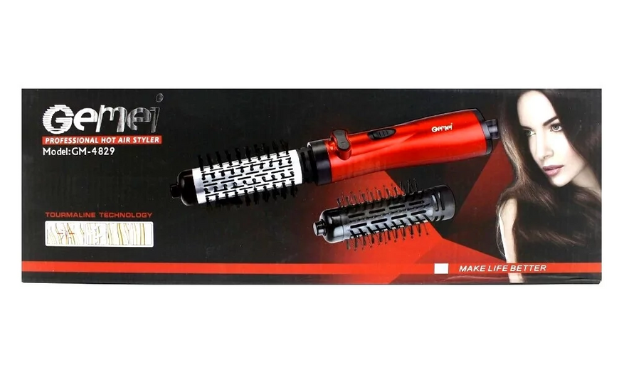 Фен-щітка для волосся, що обертається Gemei Gm-4829
