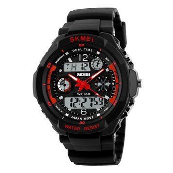 Дитячий спортивний наручний годинник Skmei 1060 s-shock Червоний