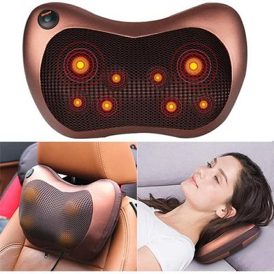Роликовий масажер для спини і шиї Massage pillow GHM 8028 (масажна подушка)