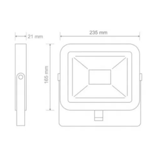 Світлодіодний прожектор Maxus FL-02 5000лм IP65 5000K 50W (Білий)