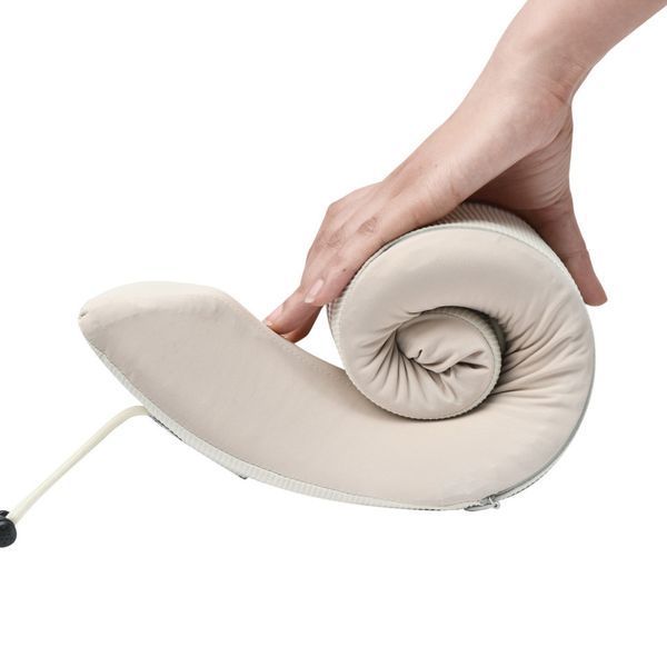 Подушка бавовняна для шиї з пам'яттю Naturehike CNK2450WS019 (Бежевий)