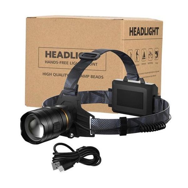Налобний ліхтар BL-8075-2-GT100 zoom + microUSB + 2х18650 (4 режими)