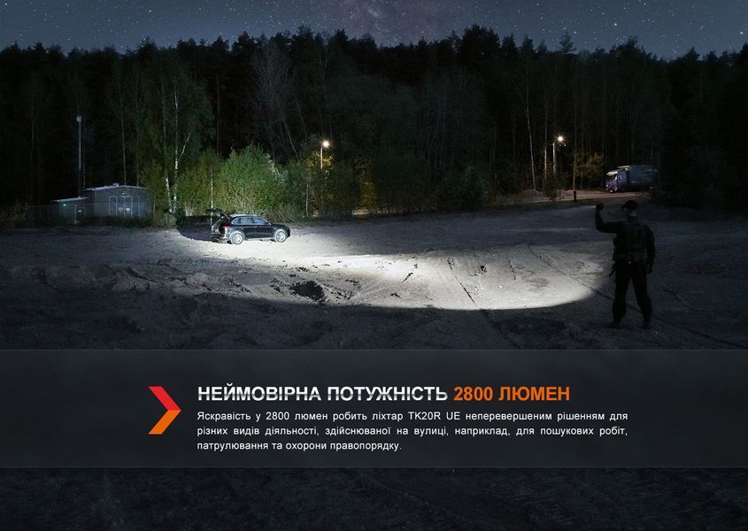 Тактичний ручний ліхтар Fenix TK20R UE 2800лм заряджання через Type-C (Пісочний)