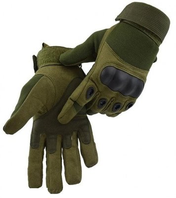 Повнопалі військові рукавички (похідні, армійські, захисні, мисливські) FQ16S007 Оливковий, L