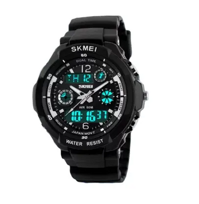 Дитячий спортивний наручний годинник Skmei 1060 s-shock Чорний