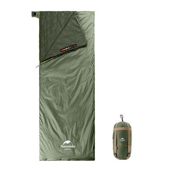 Надлегкий спальний мішок Naturehike LW180 NH21MSD09 Правий (розмір М) Зелений