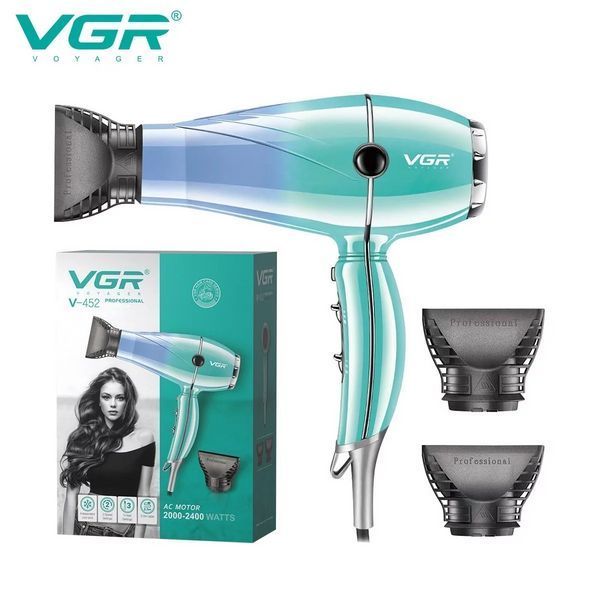 Потужний професійний фен VGR-452 2400W + 2 насадки