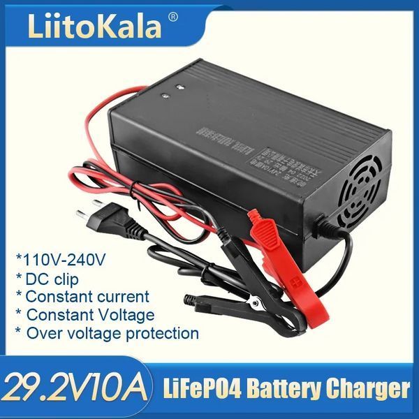 Зарядное устройство для аккумулятора LiitoKala Lii-29.2V/10A LiFePO4 Черный
