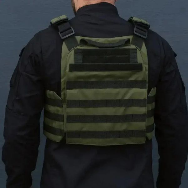 Плитоноска Cordura 1000D + 3 підсумка Розвантажувальний жилет (Оливковий)