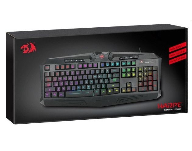 Игровая клавиатура Redragon Harpe 2 K503 RGB-1 UKR RGB-подсветка мембрана + подставка 104+8 кнопок