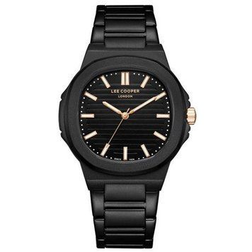 Мужские водостойкие наручные часы Lee Cooper Brand (Черные)