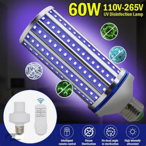 Бактерицидная лампа UV-C 220V E27 254nm 60W Ультрафиолетовая