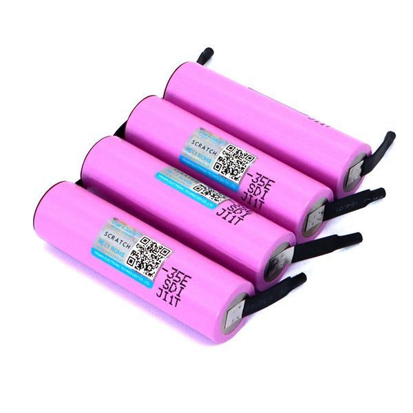 Акумулятор 18650 VariCore Li-ion 3500 mAh 3.7 V 35Е N під паяння 13A Рожевий