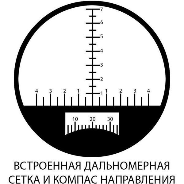 Бинокль морской Sigeta Admiral 7x50 Military с дальномерной сеткой и компасом Зеленый