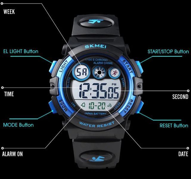 Часы детские наручные Skmei Kids DarkBlue