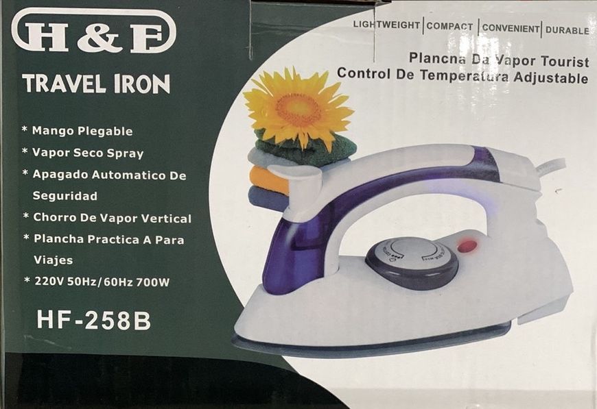 Дорожный паровой утюг H&F Trazvel Irin HF-258B 700Вт