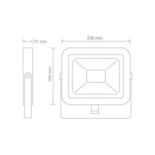 Світлодіодний прожектор Maxus FL-01 5000лм IP65 5000K 50W (Чорний)
