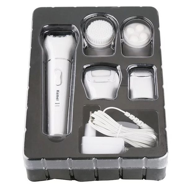 Епілятор акумуляторний Kemei KM-2199 5в1 Білий