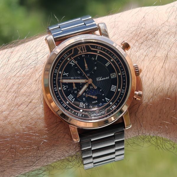 Часы мужские наручные Chenxi Patek Steel Black (2 ремешка)