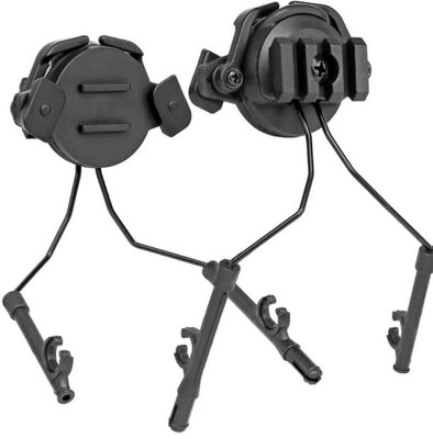 Кріплення кронштейн для гарнітури (навушників) на шолом (Чорний)
