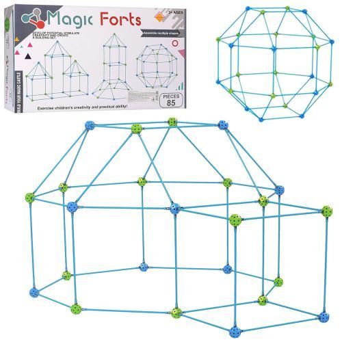 Детский игровой 3D конструктор Палатка Magic forts 85 деталей